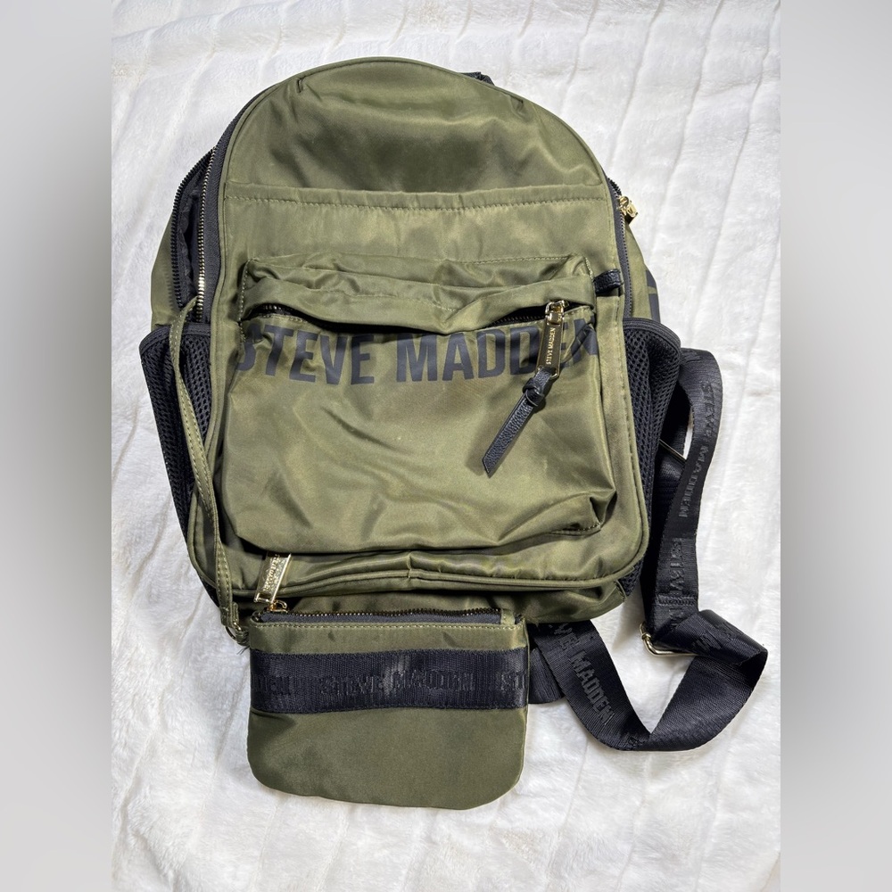 Steve Madden olive green backpack